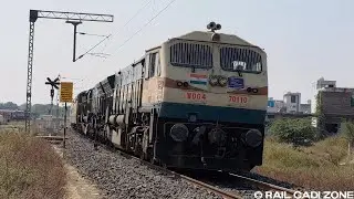 ICF Parcel Train with Twin WDG4 Locomotive | NMG Rake in Indian Railways | Railway Train Video #wdg4