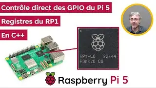GPIO du Raspberry Pi 5 par registre - 20MHz