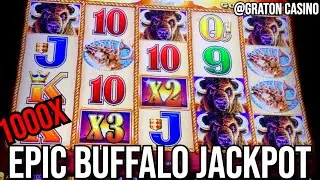💰 CRAZY 1000X BUFFALO GOLD JACKPOT HAND PAY @ Graton Casino | NorCal Slot Guy