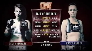 Demi Mcnamara Vs Kasey Warner - Caged Muay Thai 8