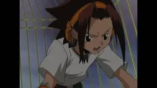 Shaman King 2001. Asakura Zeke and Yoh. Spirit of Fire grabs Geanne.