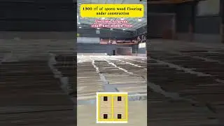 The 1300-square-metre basketball hall A+ sports wooden floor is under construction #basketballcourt