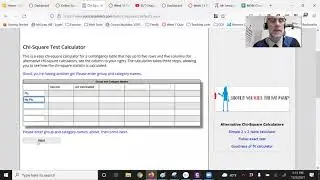 Using a calculator for chi-square test of Independence