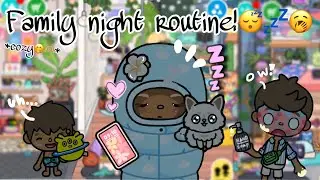 Family night routine!!😴💗💤|| *crazy bit cozy* || toca boca voiced role play!💞||￼