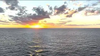 Cozumel Ocean Sunset | Peaceful Cruise View with Ambient Music (4K)