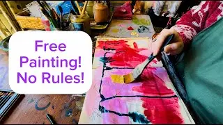 Freely Painting in my Sketchbook [No Rules!] + Tattoo Tour🎨📒🌿