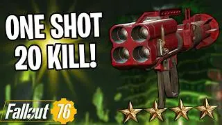 This Quad Missile Launcher Is Too Powerful | One Shot 20 Kill (Human/Ghoul) Fallout 76