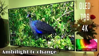 Ambilight test - philips OLED 706 with Animal video