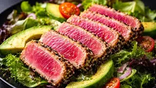 Тёплый салат с тунцом &mdash; ресторанный вкус за 10 минут!