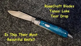 RoseCraft Blades Tanasi Lake Tear Drop Genuine Bora Bora Blue Bone - As good as it is beautiful