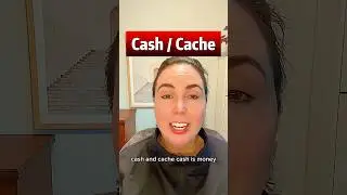 Cash = money. Cache = hidden storage. Same sound, different use! #English #AmericanEnglish