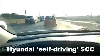 Hyundai Kia self braking and accelerating heavy traffic - Smart cruise control SCC 2015-2019