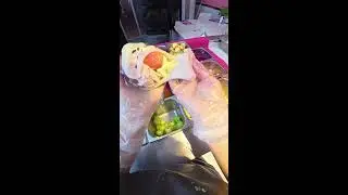 🍘Live🍘 Chinese street food Fruit cheese glutinous rice balls🍘水果奶酪麻糍もち米団子