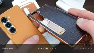 Samsung Genuine Kindsuit (Plastic JUNK) LANGSIDI Leather Case / Samsung S24 Ultra vs Z Fold 6