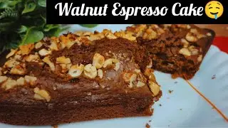 Healthy Eggless Organic Atta Walnut Espresso Cake🎂 #video #shortsfeed #shortvideo #viral #cooking 