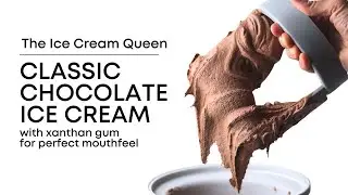 PERFECT CHOCOLATE ICE CREAM | WITH XANTHAN GUM - No eggs, perfect mouthfeel! With chocolate & cocoa.