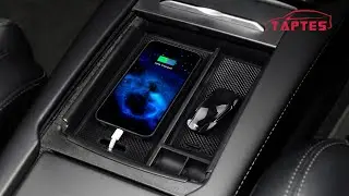 TAPTES Model S /  Model X Center Console Storage Box with USB Hole