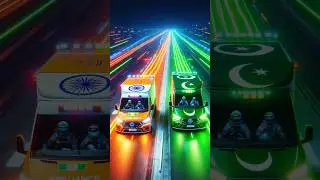 Ambulance race challenge in 🇮🇳 India vs 🇵🇰 Pakistan #ai #india #pakistan #autoriksha #viral