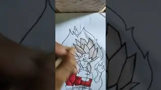 Vegeta Ssj4 Drawing | Dragon Ball Z | Dragon Ball Super | #Shorts