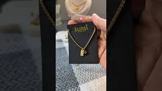 gold initial and birthstone necklace for her 🫶😍 layering necklaces #jasmajewelry #goldjewellery #fyp