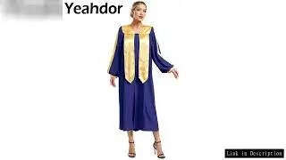 Womens Mens Church Choir Robe Halloween Cosplay Theme Party Cosplay Costume V-neck Long Sleeve Judge