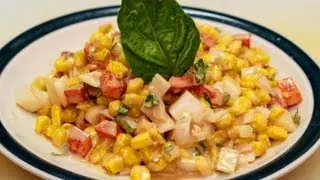 Toasted Corn & Roasted Red Bell Pepper Salad