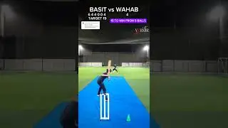 Last Ball Pe kaam Kharab huwa😥 Basit vs Wahab 1 Over Match- OFF YORKER #youtubeshorts #cricketmatch