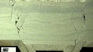 Side-view of an volcanic growth fault (Analogue geological model)