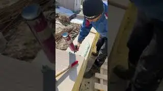 Использование полиуретановой клей-пены Penaflex PROFF 14+ (укладка блока на клей-пену)