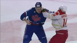 Бой КХЛ: Никишин VS Броссо / KHL Fight: Nikishin VS Brosseau