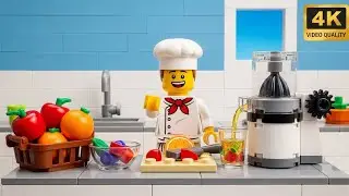 LEGO Cooking in Real Life: Making Fresh Fruit Juice ASMR 🍹🍎