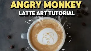 STOP Making Boring Coffee! Try this ANGRY MONKEY Latte Art 🐵☕️