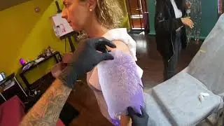 lion tattoo , real time and TIMELAPSE , 1st session