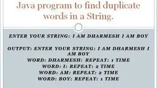 Find duplicate word in string with occurrence in Java