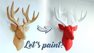 Painting a Red Papercraft Deer | DIY Craft Tutorial