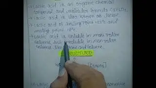 structure and uses of Lactic acid #Organic chemistry #padhaiwala#easy way