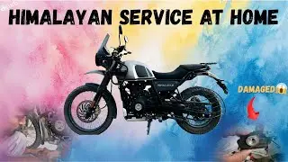 HIMALAYAN 411 SERVICE AT HOME||WENT WRONG🥲#royalenfield #telugu #vlog #bikeservice #motovlog