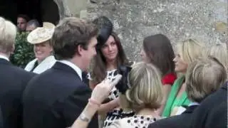 Kate Middleton and Pippa Middleton attend a friends wedding