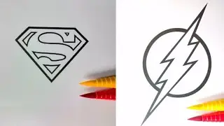 Satisfying Coloring Superhero Logo Compilation Part 5 #superhero #superman #flash #dc #dccomics
