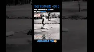 Day3: 1955&rsquo;s Flying Bike Dream &ndash; When New York Touched the Skies! 🚁🌆 #flybikes #vintage #viral