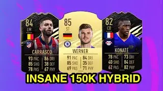 INSANE 150K HYBRID SQUAD BUILDER IN FIFA 21 FT (CARRASCO, WERNER & KONATE)