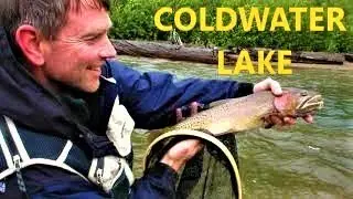Fly Fishing for Trout at ColdWater Lake Mount Saint Helens Early Spring Rainbow and Cutthroat Trout
