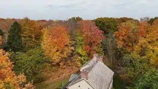 Mississauga Cawthra Park Mansion Fall Colors | Autumn | 4K Drone | DJI Mini 4 Pro