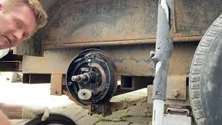 DUMP TRAILER DRUM REMOVAL INSPECTION, ADJUSTMENT AND CLEANING
