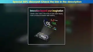 Top 5.5 inch Head up Display A8 OBD2 HUD Gauge LED Windshield Digital Speedometer Projection 7k RPM