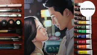Painting Kim Jisoo and Jung Hae In 