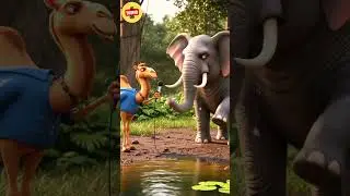Sahafi Oont &ndash; Jungle Ka Pehla Reporter 🐪🎤 #jungle #cartoon #treanding #viral #ai #animation #story