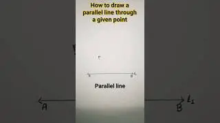 how to draw a parallel line through a given point#parallel line#shorts#ytshorts#viral#easy method