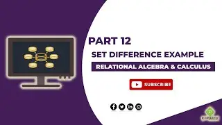 Set Difference Operation SQL Query Example in Relational Algebra DBMS Part 12/32