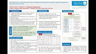 The Effectiveness of Shadowing and Video-Tracking- on Developing English Oral skills and Motivation